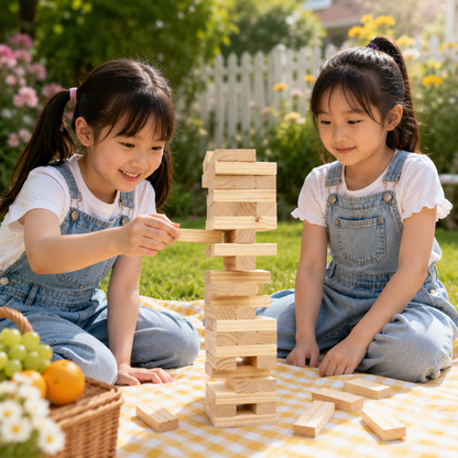 Large Wooden Tumbling Tower