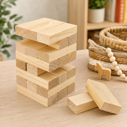 Large Wooden Tumbling Tower