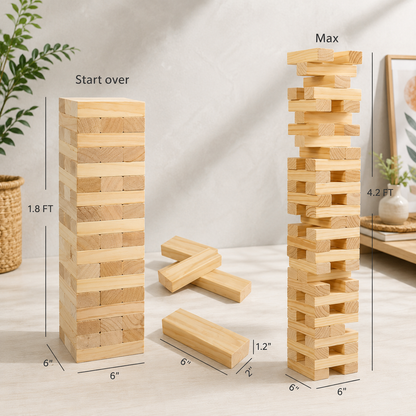 Large Wooden Tumbling Tower