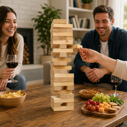 Large Wooden Tumbling Tower