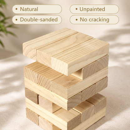 Large Wooden Tumbling Tower