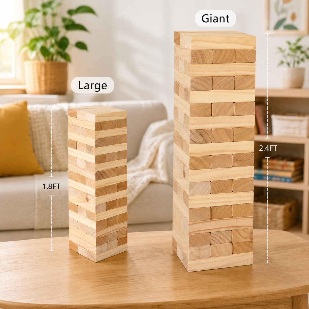 Large Wooden Tumbling Tower