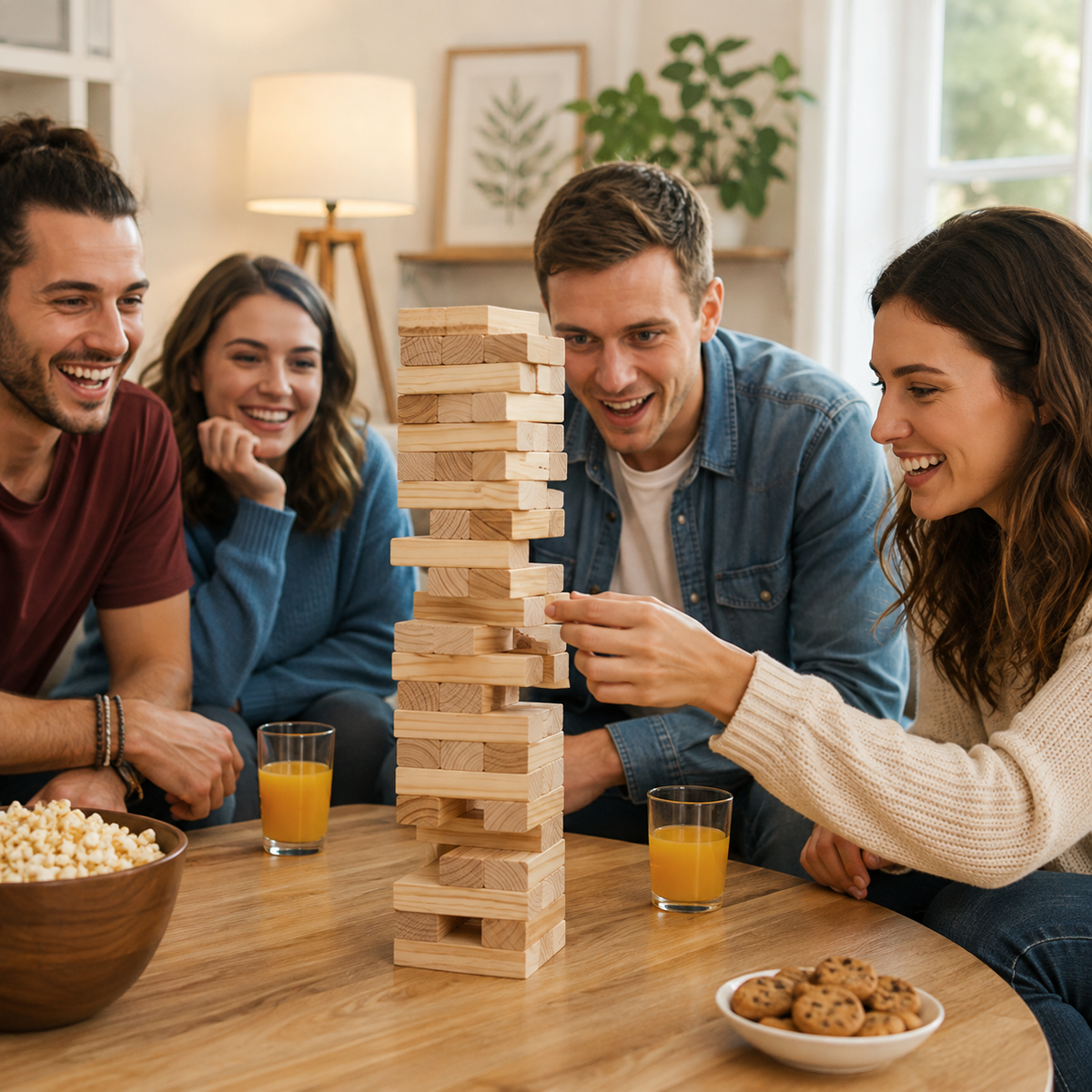 Large Wooden Tumbling Tower