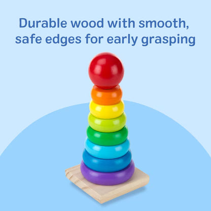 Wooden Rainbow Ring Stacker