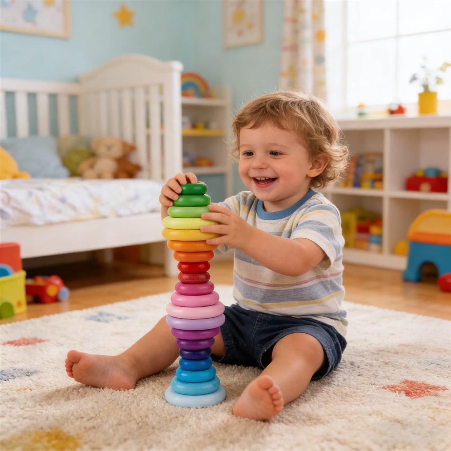 Jumbo Wooden Stacking Stones Set