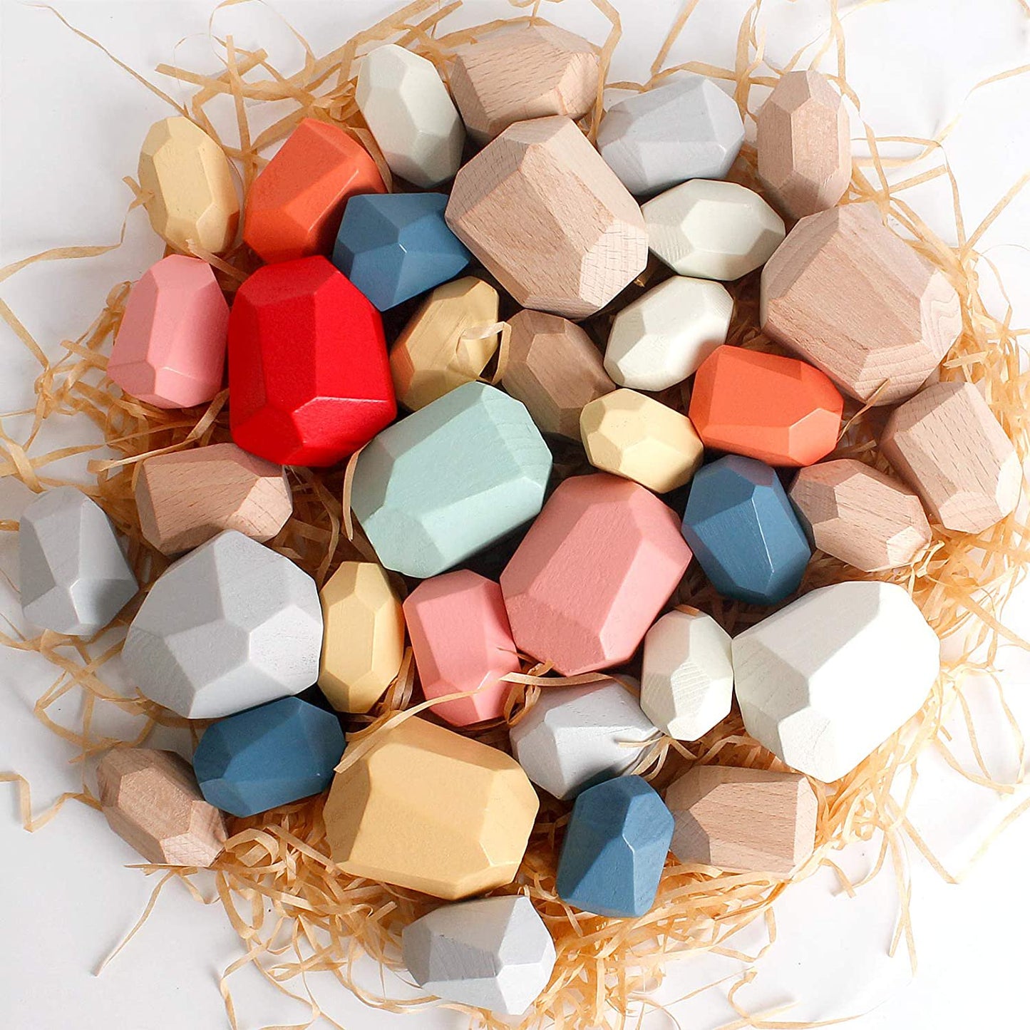 36-Piece Wooden Stacking Stones