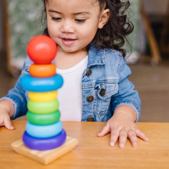Wooden Rainbow Ring Stacker
